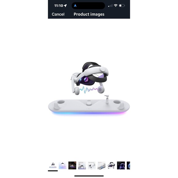 KIWI design On-Ear Audio Elite Strap with RGB Charging Dock for Quest 2 Accessor - Picture 1 of 3